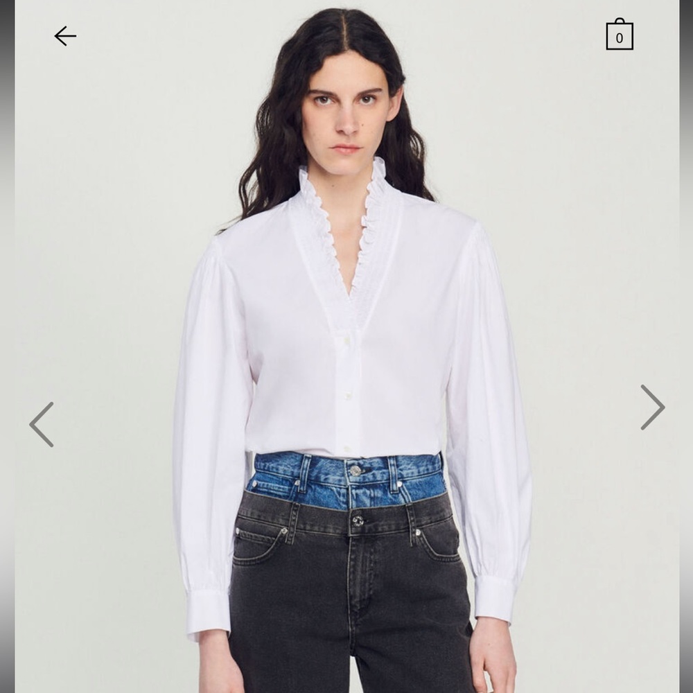 Ruffled Sandro Blouse/Shirt